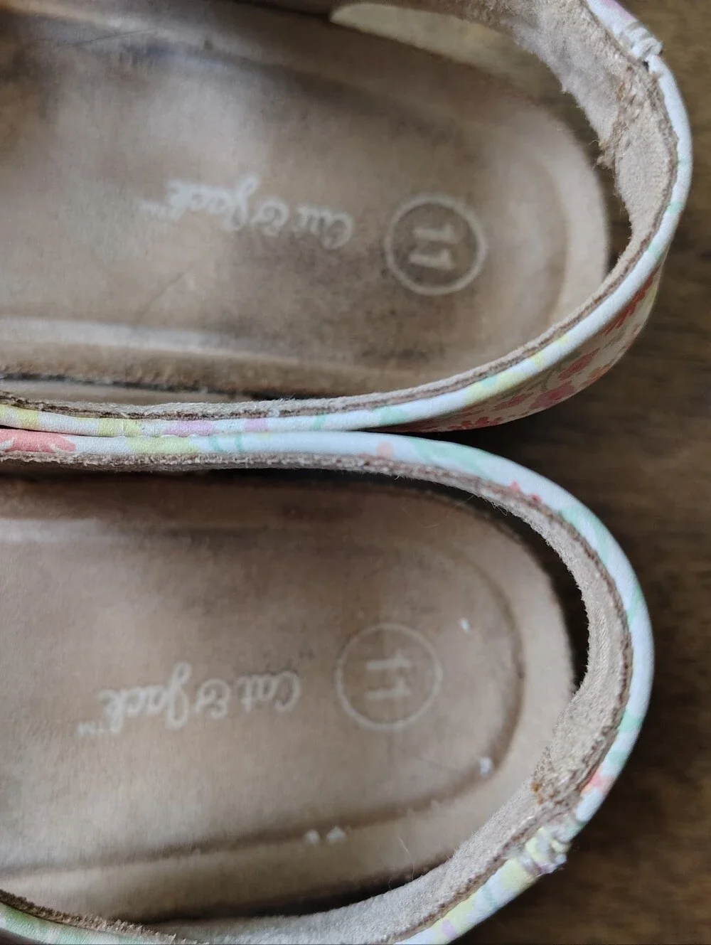 Cat & Jack Reagan Floral Print Footbed Sandals Toddler Girl Size 11